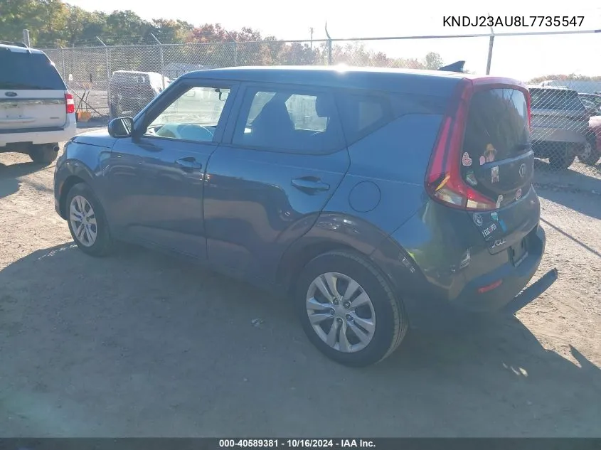 2020 Kia Soul Lx VIN: KNDJ23AU8L7735547 Lot: 40589381