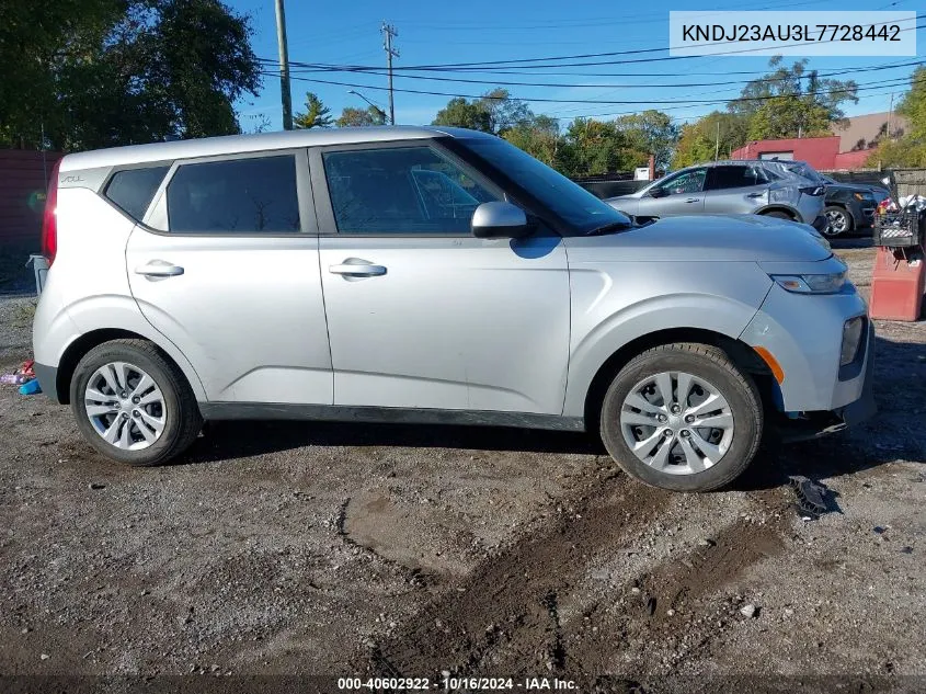 2020 Kia Soul Lx VIN: KNDJ23AU3L7728442 Lot: 40602922