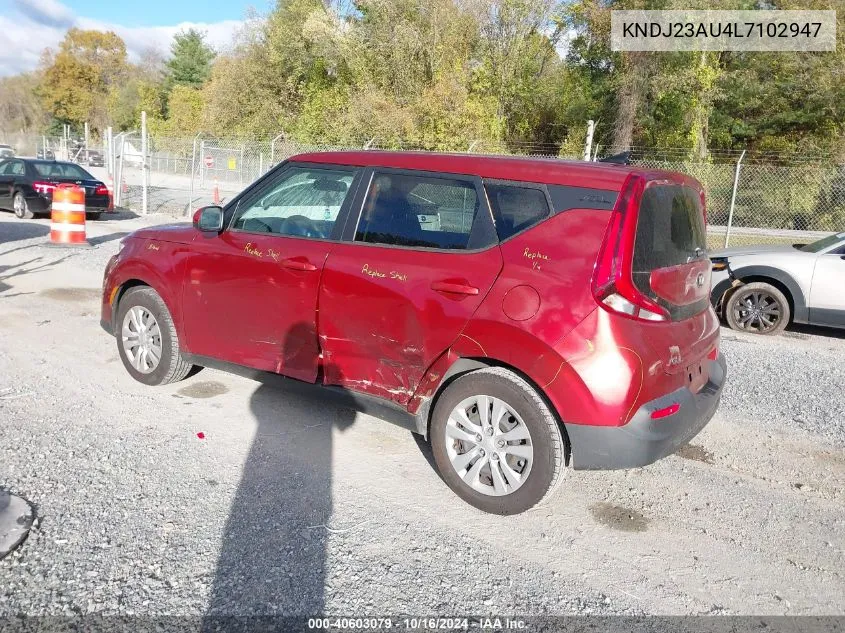 2020 Kia Soul Lx VIN: KNDJ23AU4L7102947 Lot: 40603079