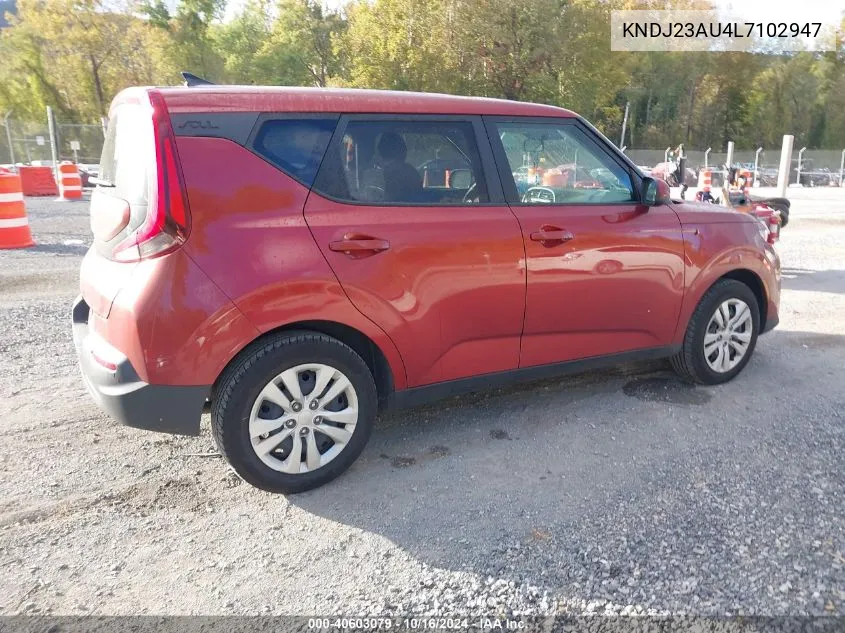 2020 Kia Soul Lx VIN: KNDJ23AU4L7102947 Lot: 40603079