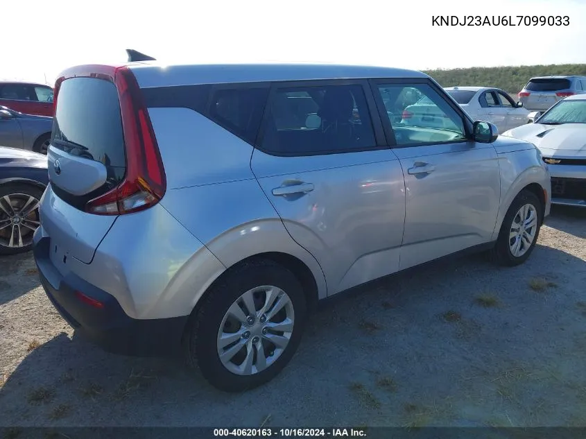 2020 Kia Soul Lx VIN: KNDJ23AU6L7099033 Lot: 40620163