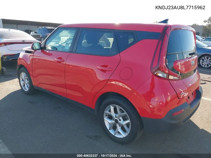 2020 Kia Soul S VIN: KNDJ23AU8L7715962 Lot: 40632337