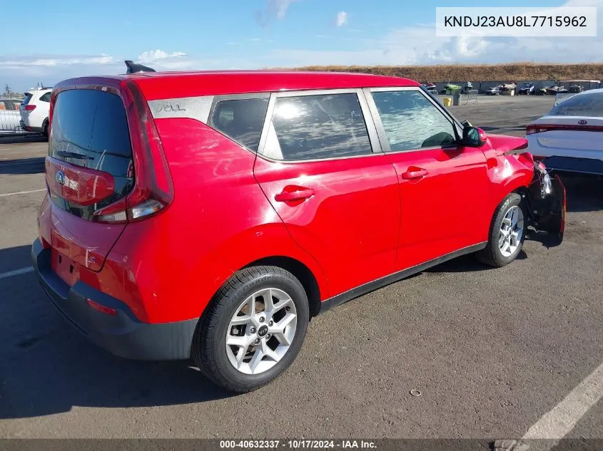 2020 Kia Soul S VIN: KNDJ23AU8L7715962 Lot: 40632337