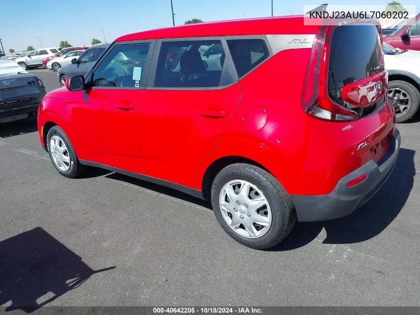 2020 Kia Soul Lx VIN: KNDJ23AU6L7060202 Lot: 40642205