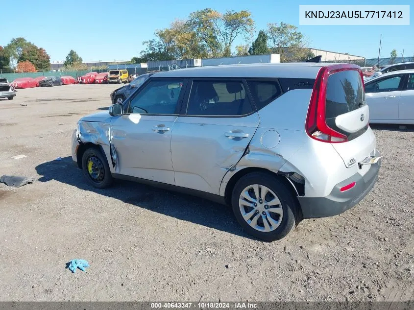 2020 Kia Soul Lx VIN: KNDJ23AU5L7717412 Lot: 40643347