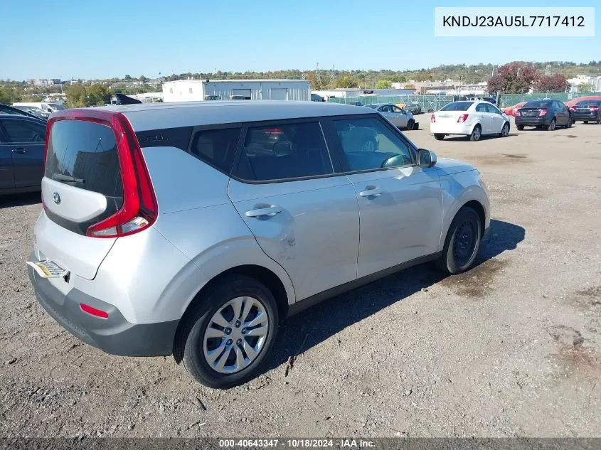 2020 Kia Soul Lx VIN: KNDJ23AU5L7717412 Lot: 40643347