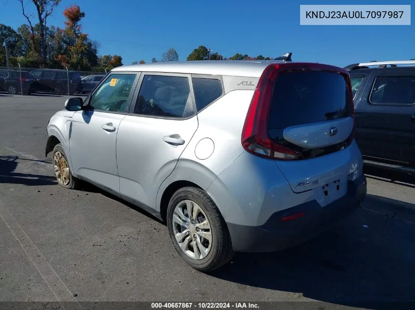 2020 Kia Soul Lx VIN: KNDJ23AU0L7097987 Lot: 40657867