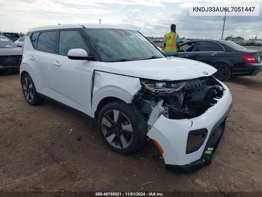 2020 Kia Soul Ex VIN: KNDJ33AU6L7051447 Lot: 40755021