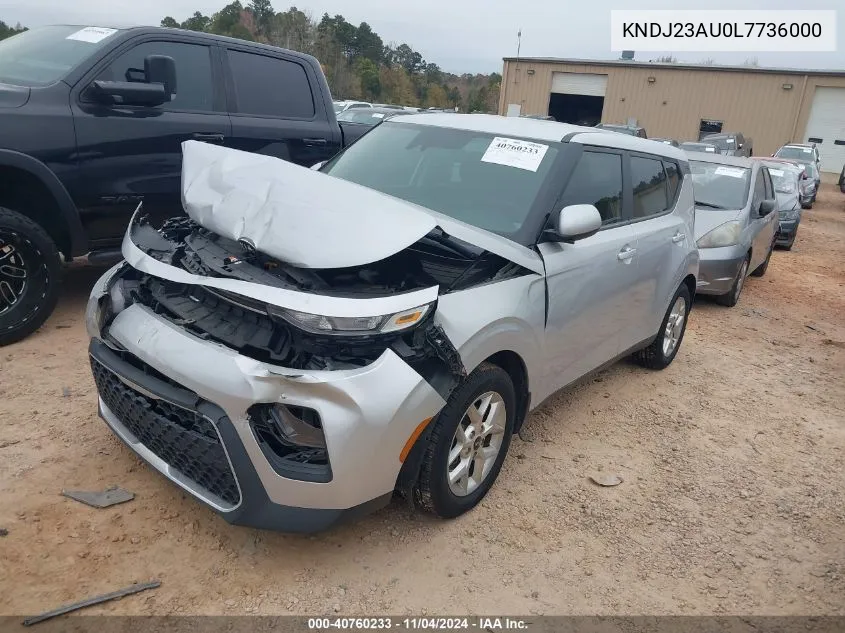 2020 Kia Soul S VIN: KNDJ23AU0L7736000 Lot: 40760233