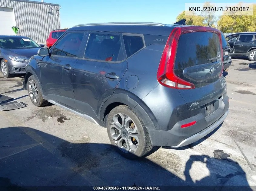 2020 Kia Soul X-Line VIN: KNDJ23AU7L7103087 Lot: 40792046