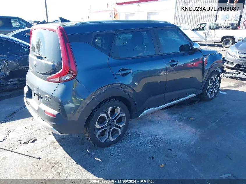 2020 Kia Soul X-Line VIN: KNDJ23AU7L7103087 Lot: 40792046