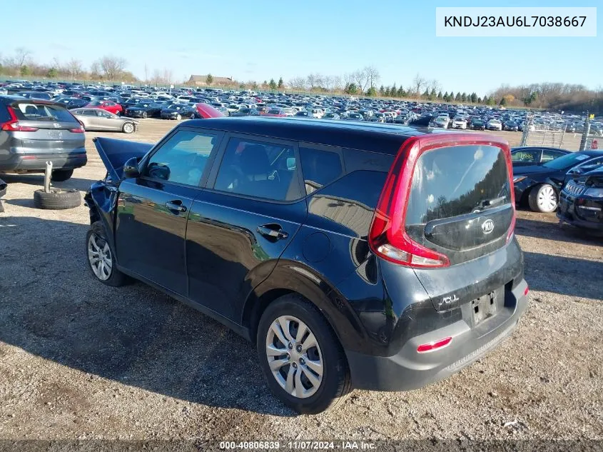 2020 Kia Soul Lx VIN: KNDJ23AU6L7038667 Lot: 40806839