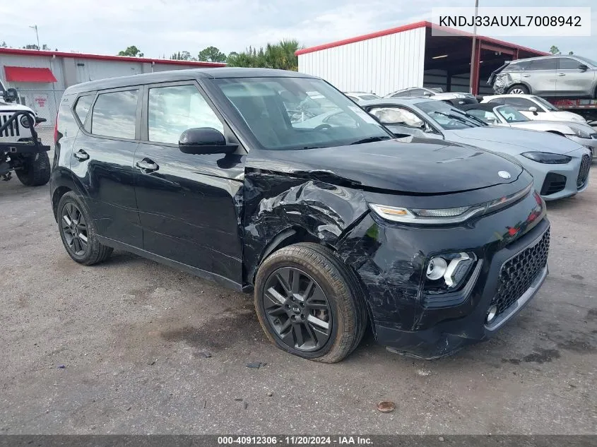 2020 Kia Soul Ex VIN: KNDJ33AUXL7008942 Lot: 40912306