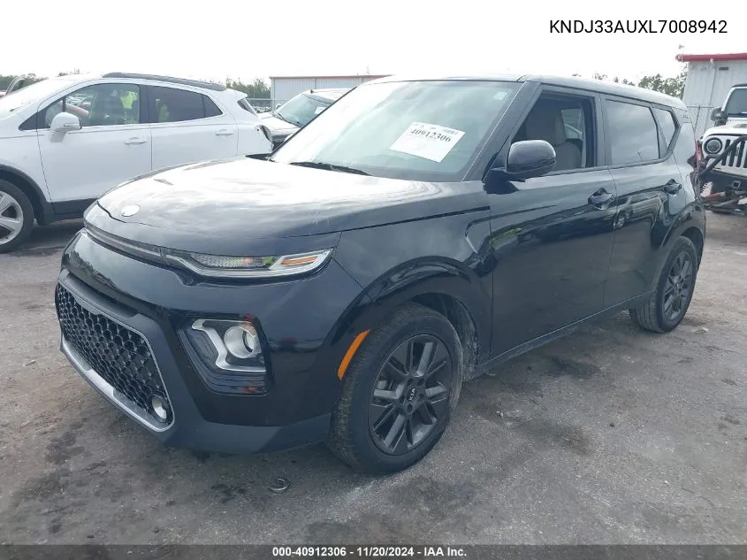 2020 Kia Soul Ex VIN: KNDJ33AUXL7008942 Lot: 40912306