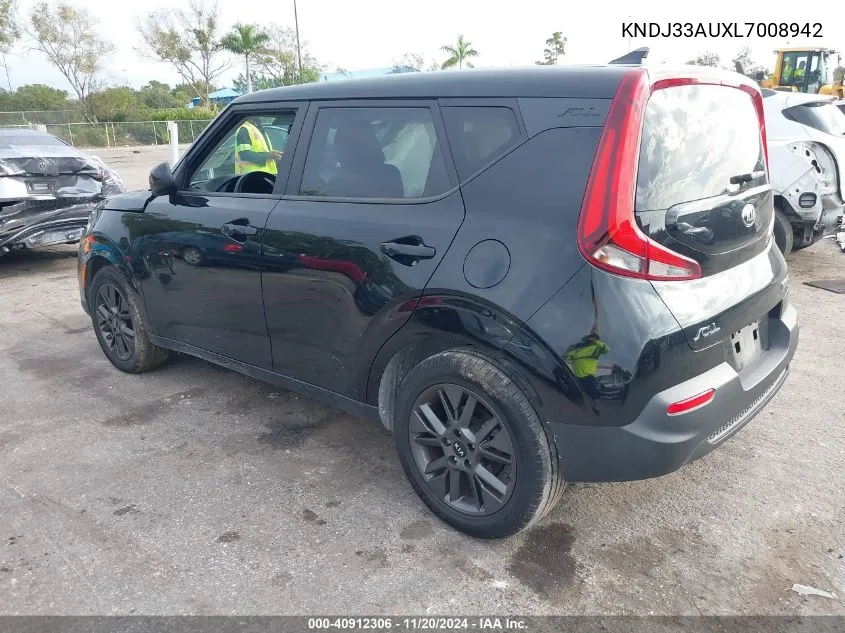 2020 Kia Soul Ex VIN: KNDJ33AUXL7008942 Lot: 40912306