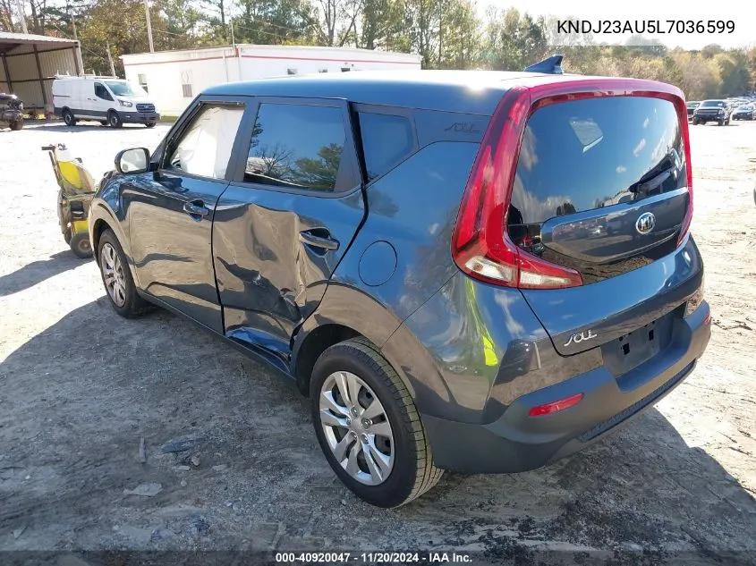 2020 Kia Soul Lx VIN: KNDJ23AU5L7036599 Lot: 40920047