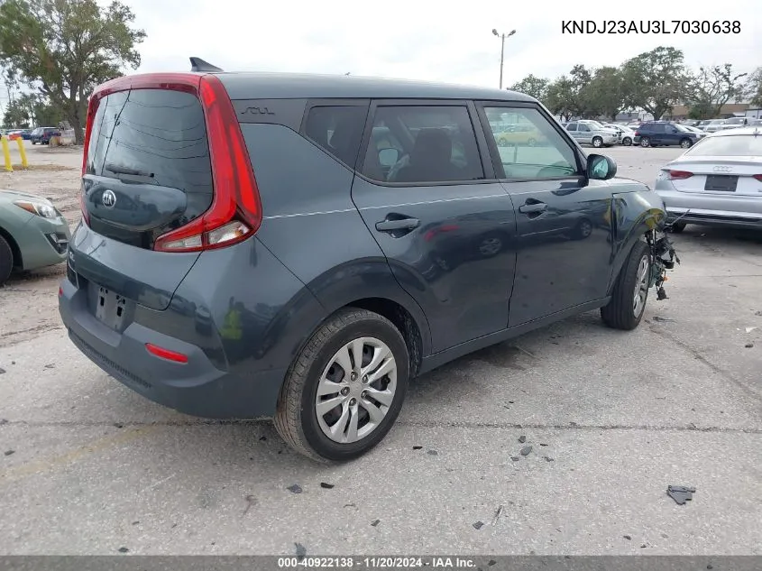 2020 Kia Soul Lx VIN: KNDJ23AU3L7030638 Lot: 40922138