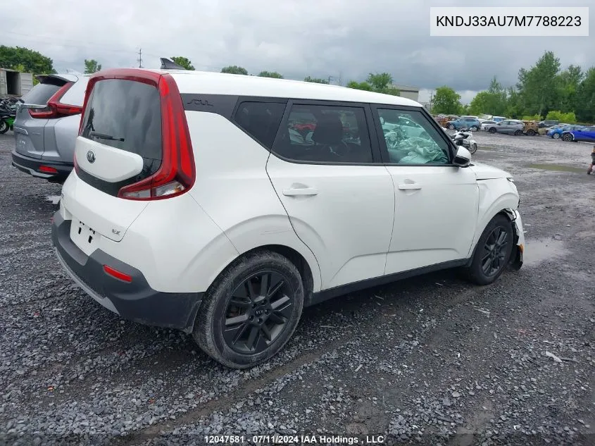 2021 Kia Soul Ex VIN: KNDJ33AU7M7788223 Lot: 12047581