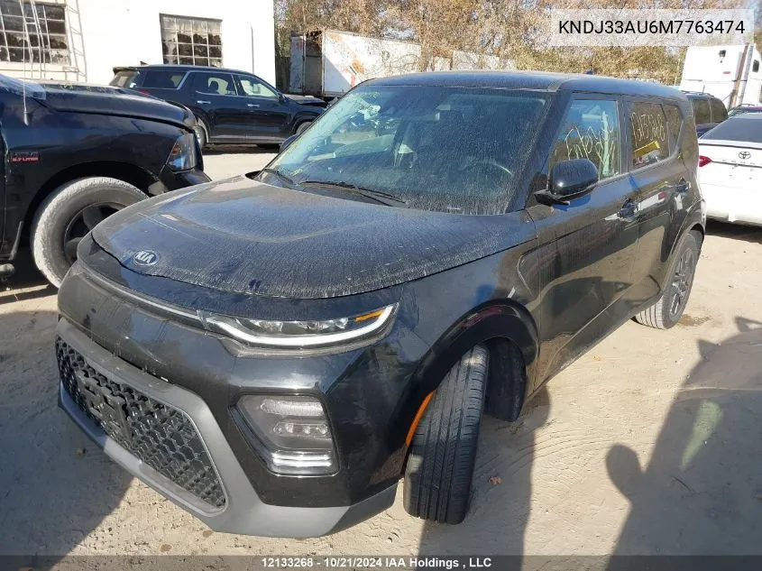 2021 Kia Soul VIN: KNDJ33AU6M7763474 Lot: 12133268