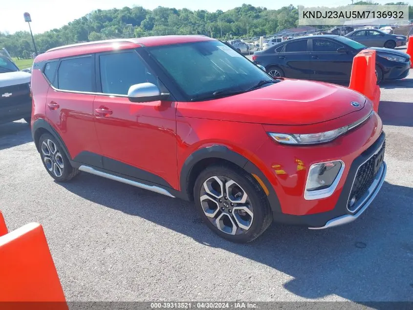 2021 Kia Soul X-Line VIN: KNDJ23AU5M7136932 Lot: 39313521