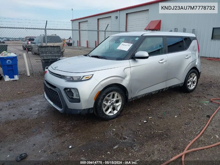 2021 Kia Soul S VIN: KNDJ23AU7M7778732 Lot: 39414775