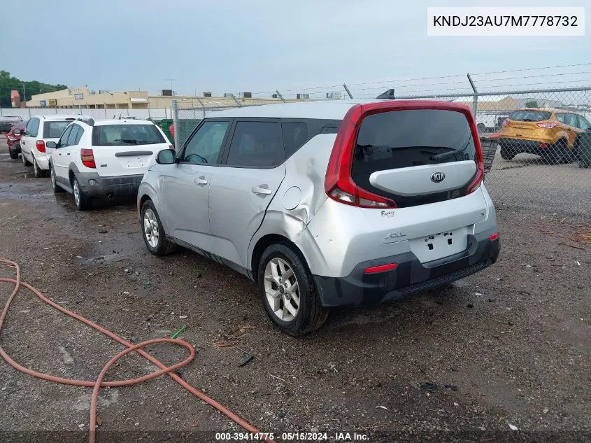 2021 Kia Soul S VIN: KNDJ23AU7M7778732 Lot: 39414775