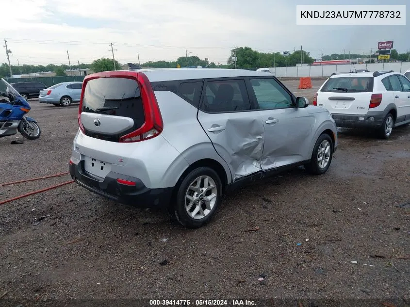 2021 Kia Soul S VIN: KNDJ23AU7M7778732 Lot: 39414775