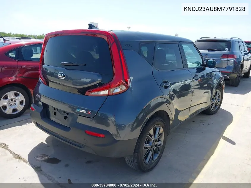 2021 Kia Soul S VIN: KNDJ23AU8M7791828 Lot: 39784000