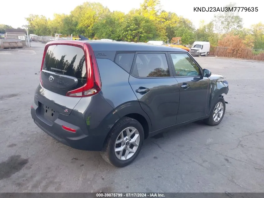 2021 Kia Soul S VIN: KNDJ23AU3M7779635 Lot: 39875799