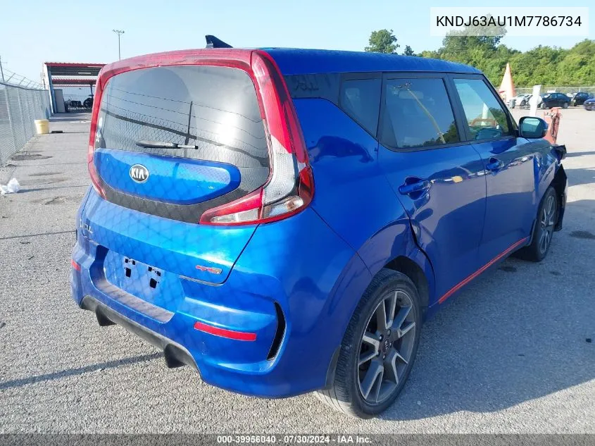 2021 Kia Soul Gt-Line VIN: KNDJ63AU1M7786734 Lot: 39956040