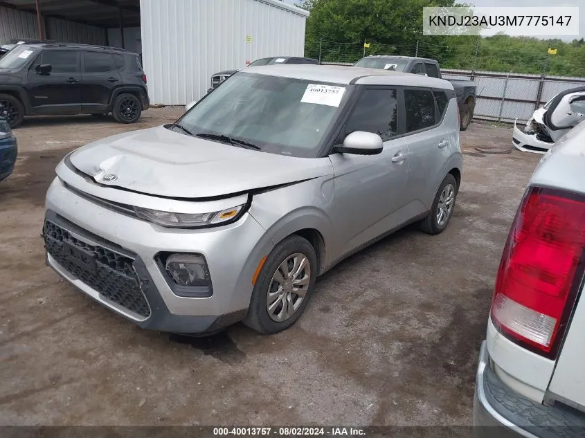 2021 Kia Soul Lx VIN: KNDJ23AU3M7775147 Lot: 40013757