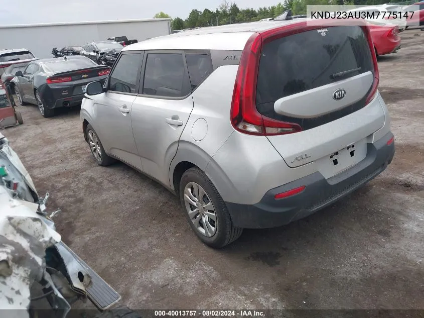 2021 Kia Soul Lx VIN: KNDJ23AU3M7775147 Lot: 40013757