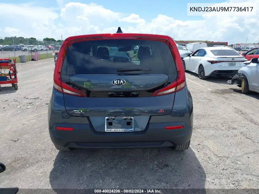 2021 Kia Soul S VIN: KNDJ23AU9M7736417 Lot: 40024206