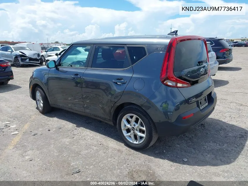 2021 Kia Soul S VIN: KNDJ23AU9M7736417 Lot: 40024206