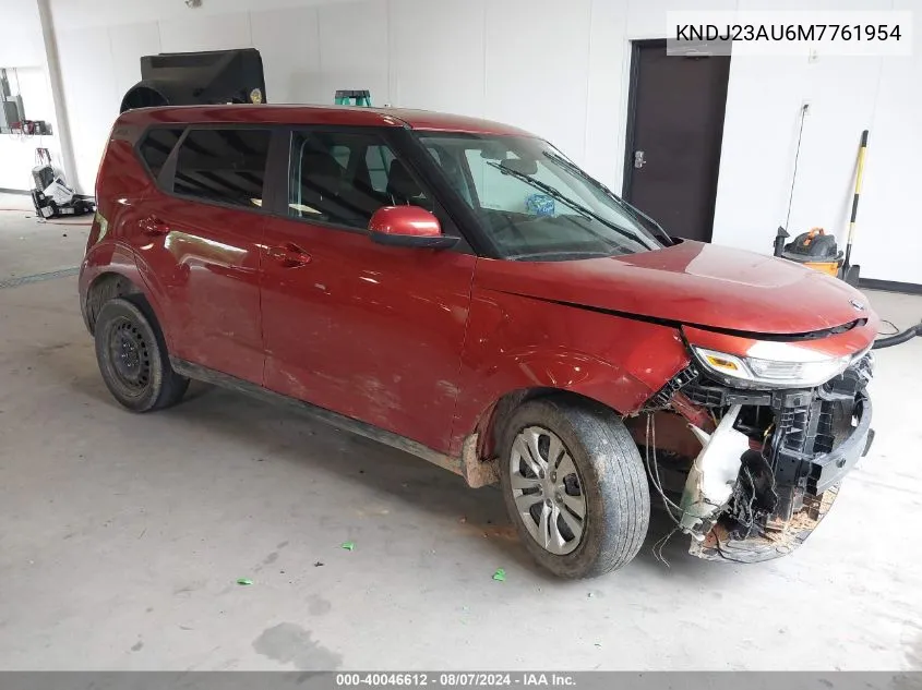 2021 Kia Soul Lx VIN: KNDJ23AU6M7761954 Lot: 40046612