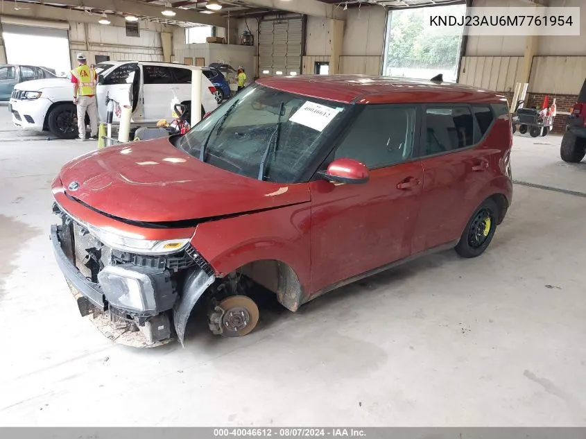 2021 Kia Soul Lx VIN: KNDJ23AU6M7761954 Lot: 40046612