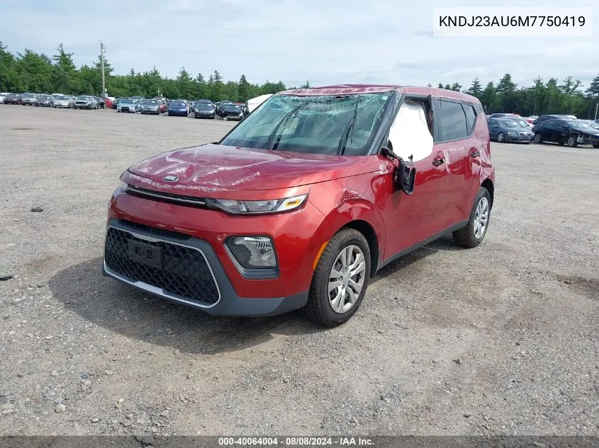 2021 Kia Soul Lx VIN: KNDJ23AU6M7750419 Lot: 40064004