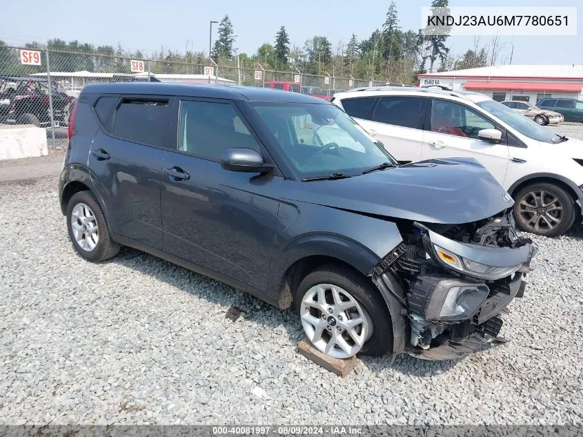 KNDJ23AU6M7780651 2021 Kia Soul S