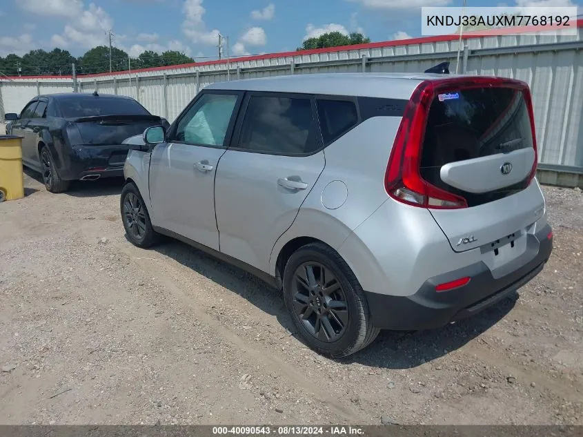 2021 Kia Soul Ex VIN: KNDJ33AUXM7768192 Lot: 40090543