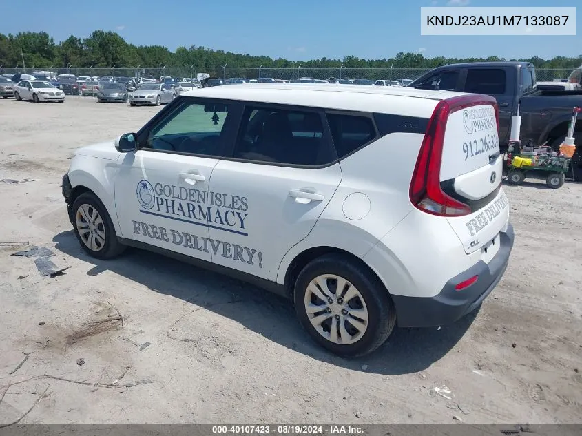 2021 Kia Soul Lx VIN: KNDJ23AU1M7133087 Lot: 40107423