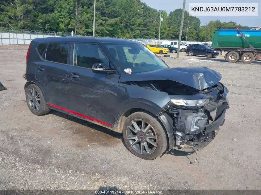 2021 Kia Soul Gt Line VIN: KNDJ63AU0M7783212 Lot: 40119214