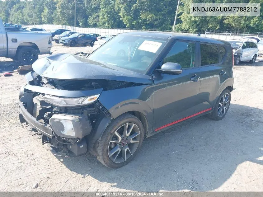 2021 Kia Soul Gt Line VIN: KNDJ63AU0M7783212 Lot: 40119214