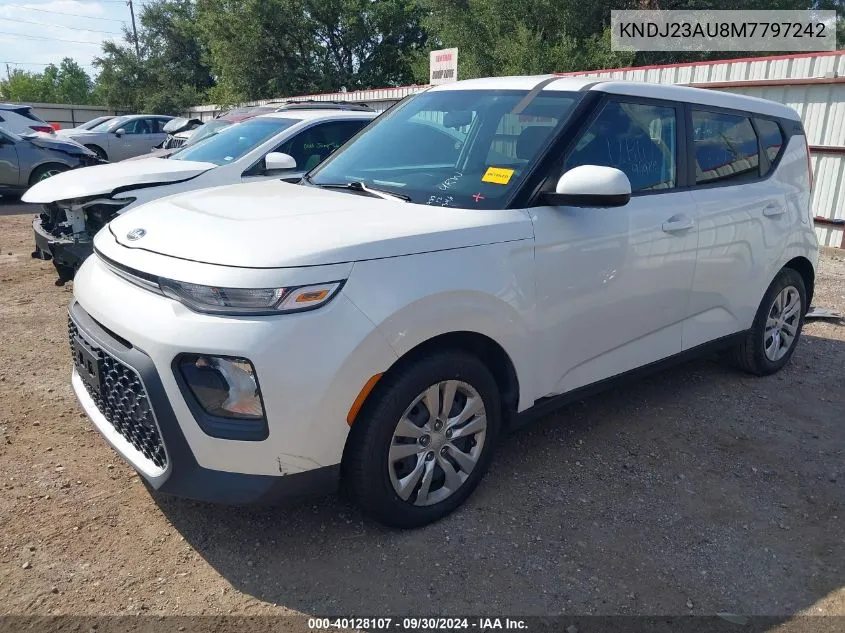 2021 Kia Soul Lx VIN: KNDJ23AU8M7797242 Lot: 40128107