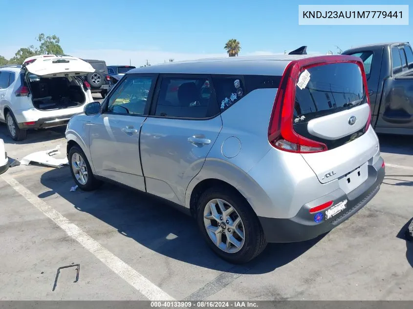 2021 Kia Soul S VIN: KNDJ23AU1M7779441 Lot: 40133909