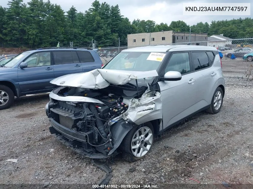 2021 Kia Soul S VIN: KNDJ23AU4M7747597 Lot: 40141952