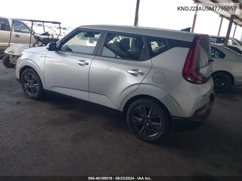 2021 Kia Soul S VIN: KNDJ23AU5M7795867 Lot: 40188019