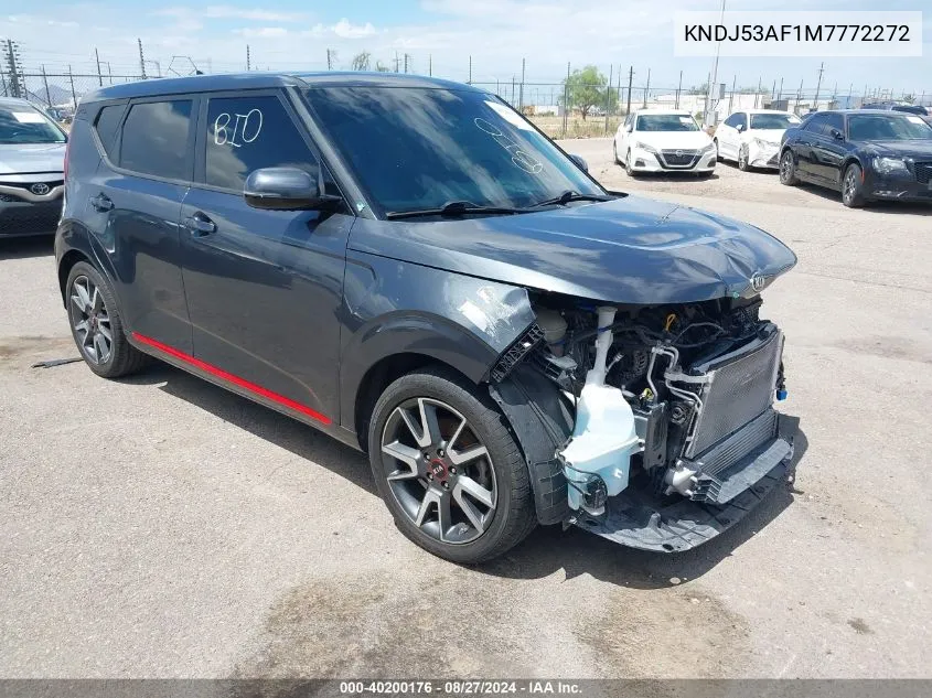 2021 Kia Soul Turbo VIN: KNDJ53AF1M7772272 Lot: 40200176