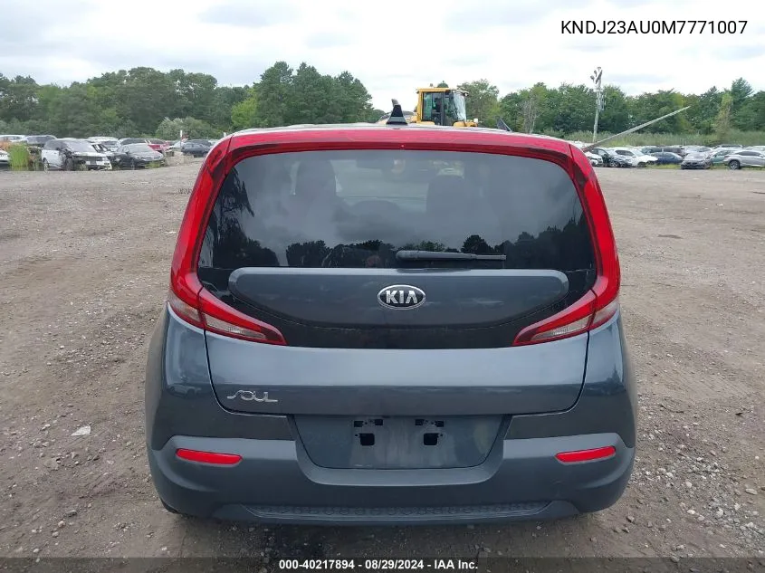 2021 Kia Soul Lx VIN: KNDJ23AU0M7771007 Lot: 40217894