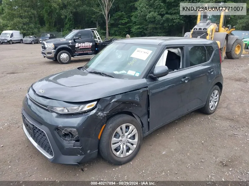 2021 Kia Soul Lx VIN: KNDJ23AU0M7771007 Lot: 40217894