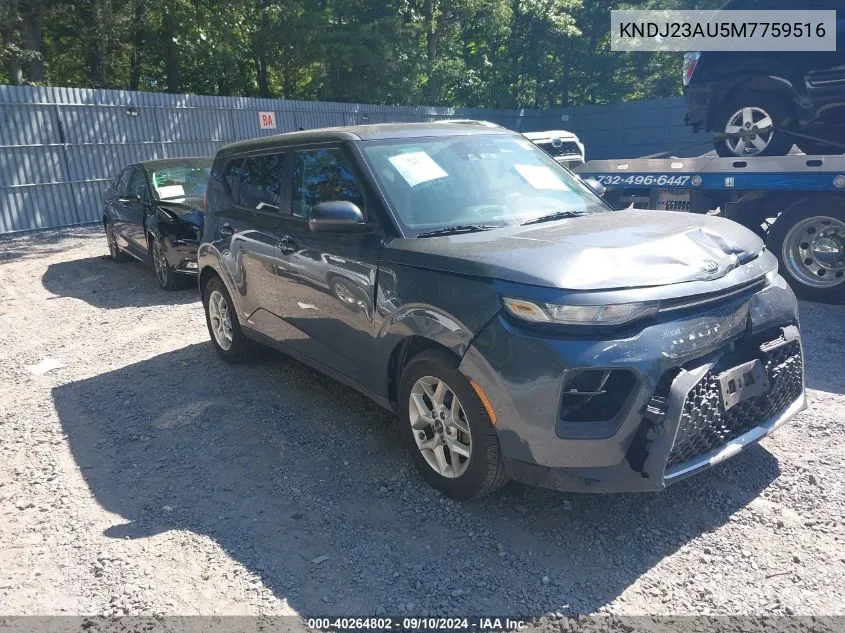 2021 Kia Soul S VIN: KNDJ23AU5M7759516 Lot: 40264802